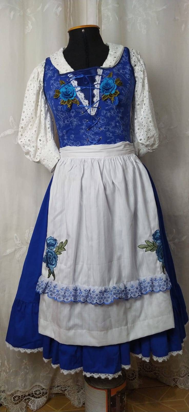 belle blue dress